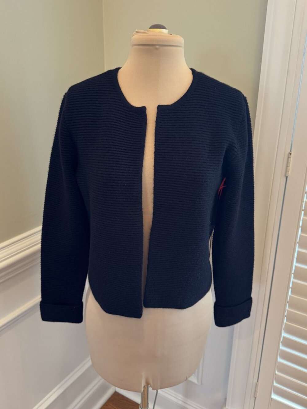 ELLE Black Ottoman Sweater Jacket - NWT